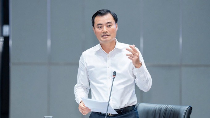 Phó Chủ tịch UBND TPHCM Bùi Xuân Cường phát biểu tại buổi làm việc (Ảnh SGGP)