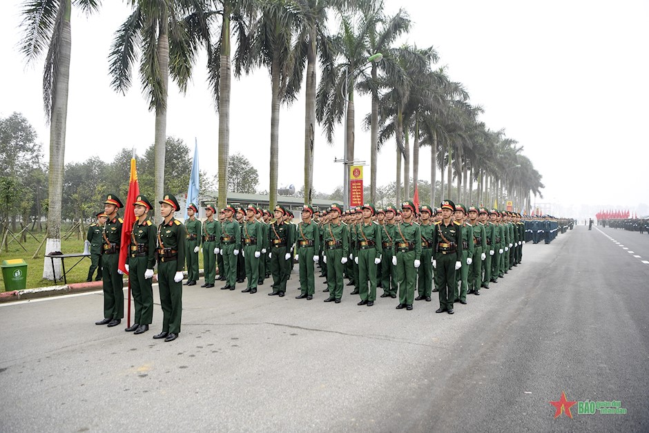 Cán bộ, chiến sĩ các khối đều thể hiện quyết tâm, nghiêm túc thực hiện tốt hợp luyện