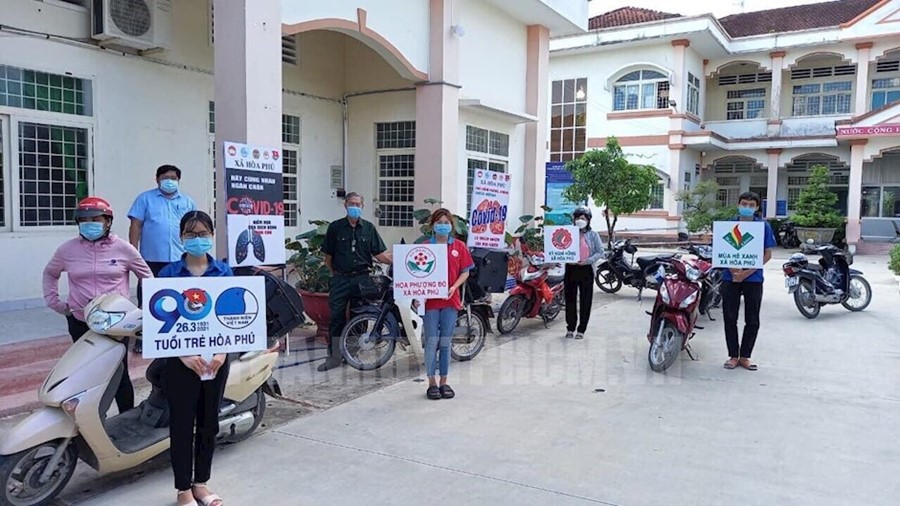 Mô hình Tổ xung kích tuyên truyền phòng, chống dịch Covid-19 của xã Hòa Phú