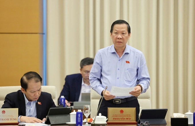 Chủ nhiệm Ủy ban Kinh tế và Tài chính Phan Văn Mãi.(Ảnh SGGP)