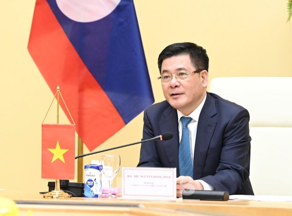 Bộ trưởng Bộ Công Thương Nguyễn Hồng Diên cho biết, thương mại hai nước Việt Nam - Lào đang có những bước phát triển tích cực. (Ảnh: Bộ Công Thương)