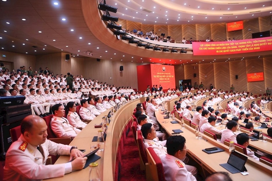 Các đại biểu dự đại hội tại hội trường Bộ Công an. Ảnh: BỘ CÔNG AN