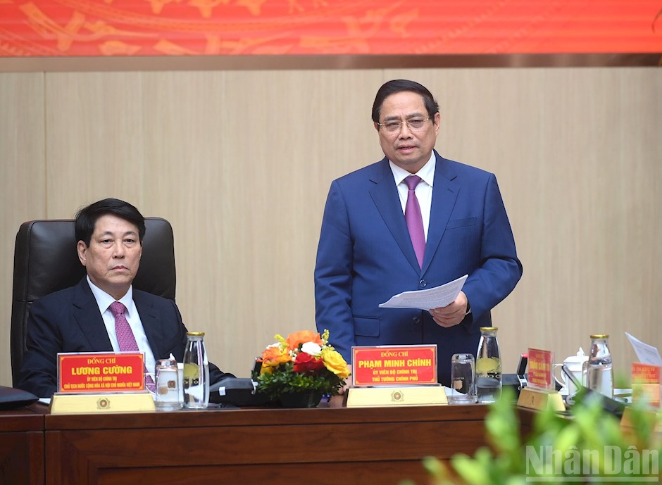 Thủ tướng Phạm Minh Chính phát biểu tại hội nghị.