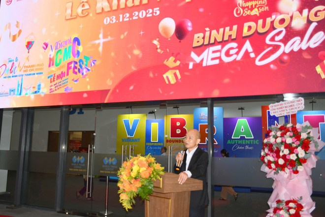 Ông Nguyễn Nguyên Phương, Phó Giám đốc Sở Công thươnng Thành Phố Hồ Chí Minh phát biểu khai mạc sự kiện. (Ảnh: Vietnam+)