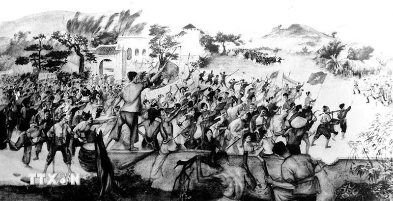 Cao trào cách mạng 1930-1931 dưới sự lãnh đạo của Đảng Cộng sản Việt Nam mà đỉnh cao là phong trào Xô Viết - Nghệ Tĩnh đã làm rung chuyển chế độ thống trị của đế quốc Pháp và tay sai. (Ảnh: Tư liệu TTXVN)