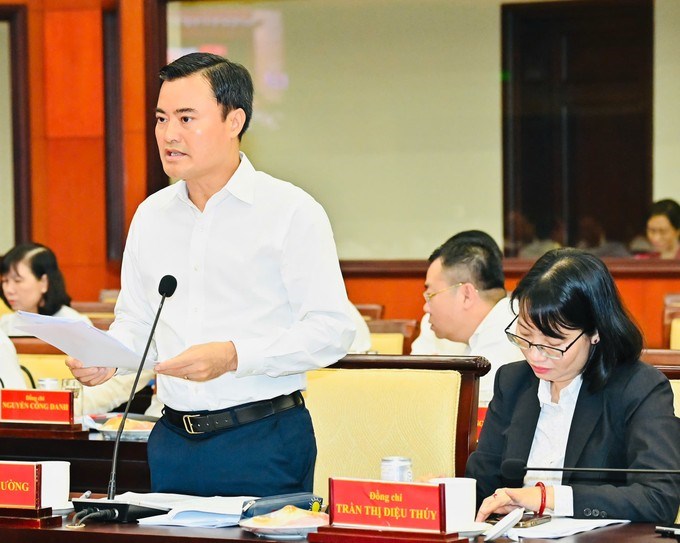 Phó Chủ tịch UBND TPHCM Bùi Xuân Cường phát biểu. (Ảnh: SGGP)