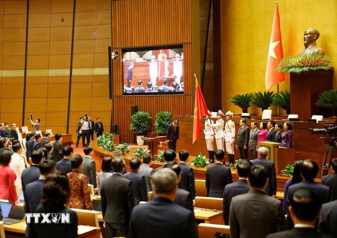 Thủ tướng Chính phủ Lê Minh Hưng tuyên thệ nhậm chức. (Ảnh: TTXVN)