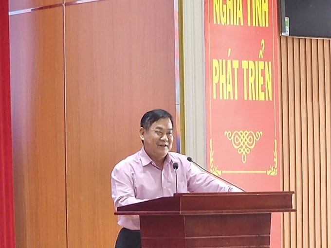 Ông Võ Thành Giàu, Phó Giám đốc Sở NN-MT TPHCM phát biểu tại hội nghị