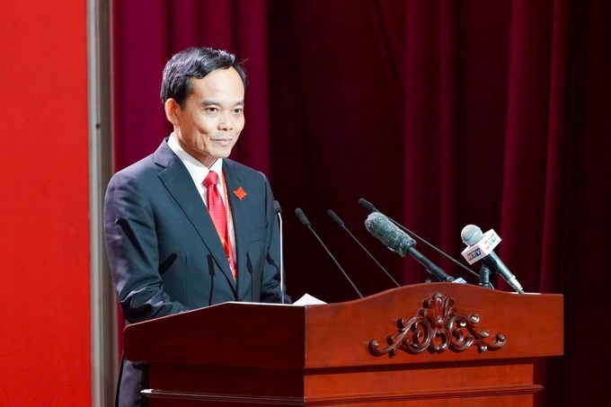 Bí thư Thành ủy TPHCM Trần Lưu Quang cảm ơn và tiếp thu phát biểu chỉ đạo của đồng chí Tổng Bí thư