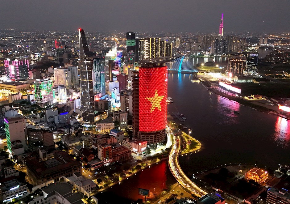 Trung t&acirc;m Th&agrave;nh phố Hồ Ch&iacute; Minh. (Ảnh: TTXVN)