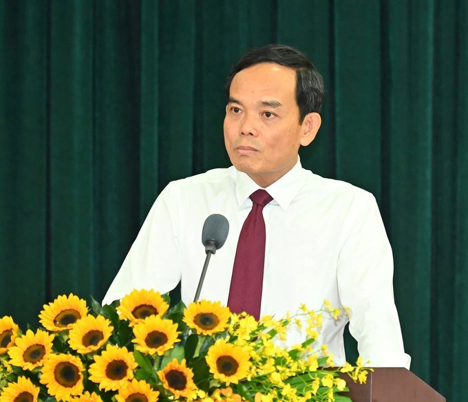 Bí thư Thành ủy TPHCM Trần Lưu Quang kết luận hội nghị. (Ảnh: SGGP)
