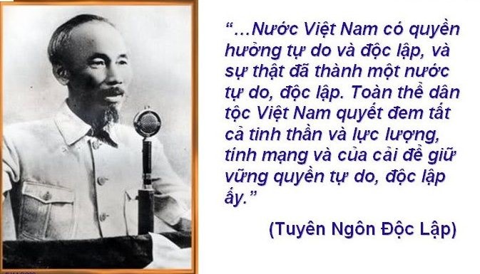 Ngày 2/9/1945, Chủ tịch Hồ Chí Minh đọc Bản Tuyên ngôn Độc lập, khai sinh ra Nước Việt Nam Dân chủ Cộng hòa. Ảnh tư liệu (Nguồn: Ban Quản lý Lăng Chủ tịch Hồ Chí Minh).