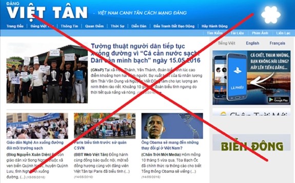 Việt Tân kêu gọi biểu tình trên mạng xã hội. (Ảnh: Cand.com.vn)
