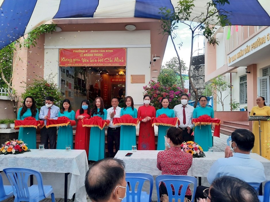 Lễ khánh thành không gian văn hóa Hồ Chí Minh tại Phường 6 quận Tân Bình (Ảnh: Thu Nguyệt)