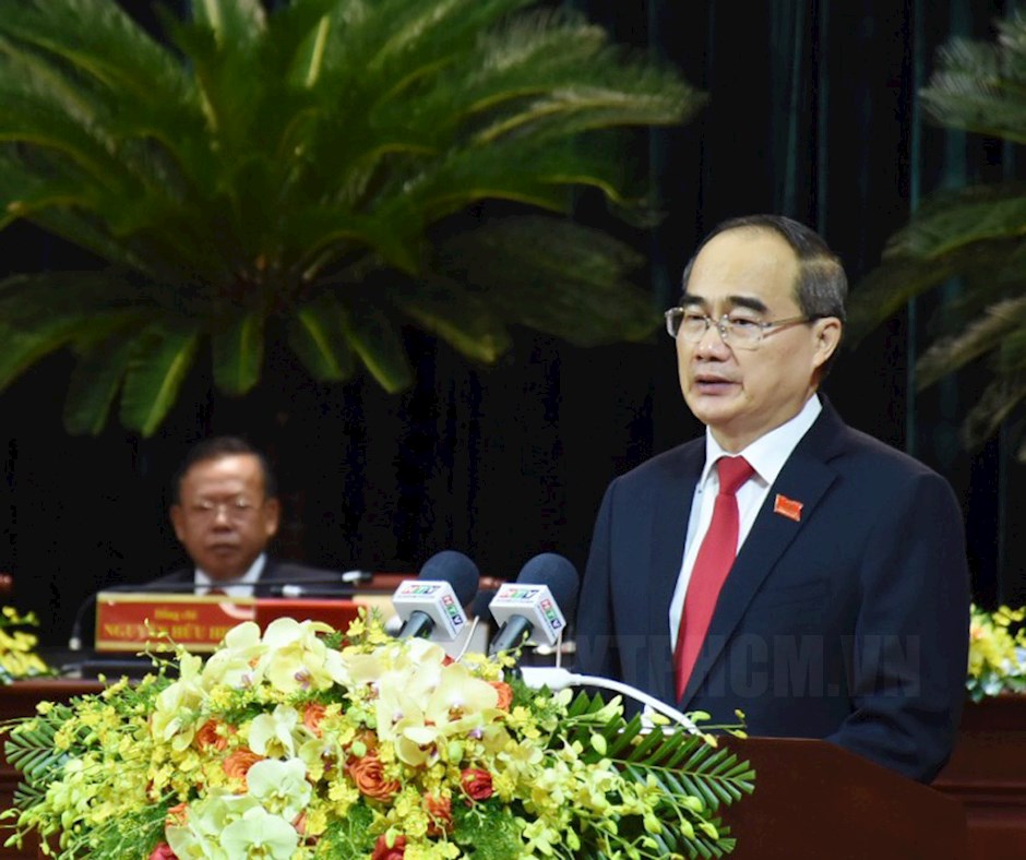 Ủy viên Bộ Chính trị Nguyễn Thiện Nhân phát biểu phiên bế mạc.