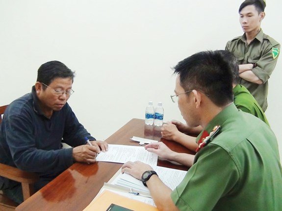 Đối tượng Châu Văn Khảm bị bắt giữ. (Ảnh: cand.com.vn)