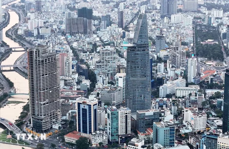 Một g&oacute;c Th&agrave;nh phố Hồ Ch&iacute; Minh. (Ảnh: TTXVN)