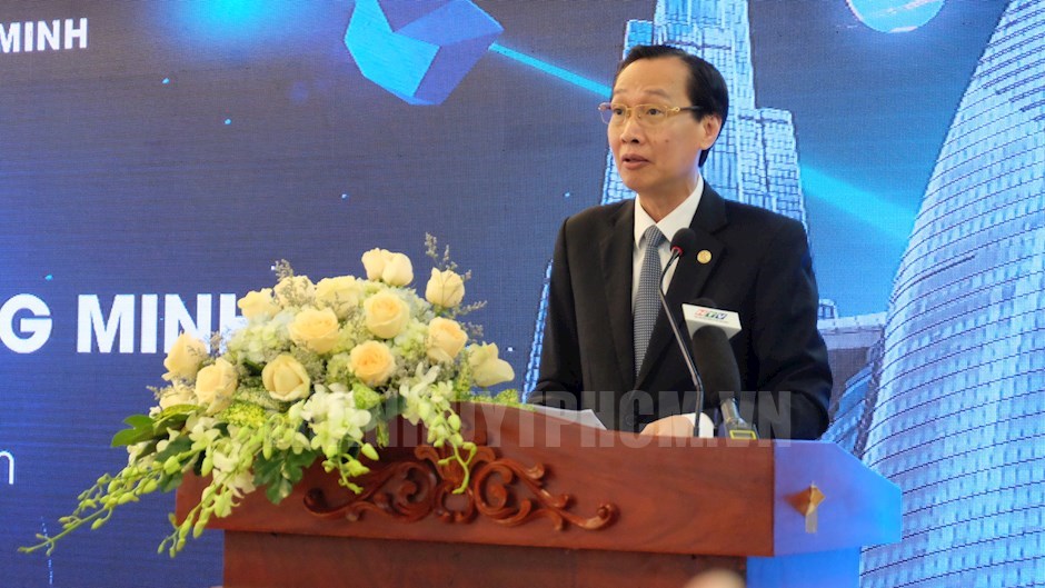 Phó Chủ tịch Thường trực UBND TPHCM Lê Thanh Liêm phát biểu tại hội thảo