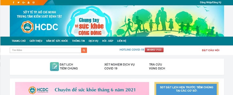 Trang tin thông điện tử của Trung tâm Kiểm soát bệnh tật TPHCM (HCDC) đã thời gian qua đã kịp thời cập nhật tình hình dịch Covid-19
