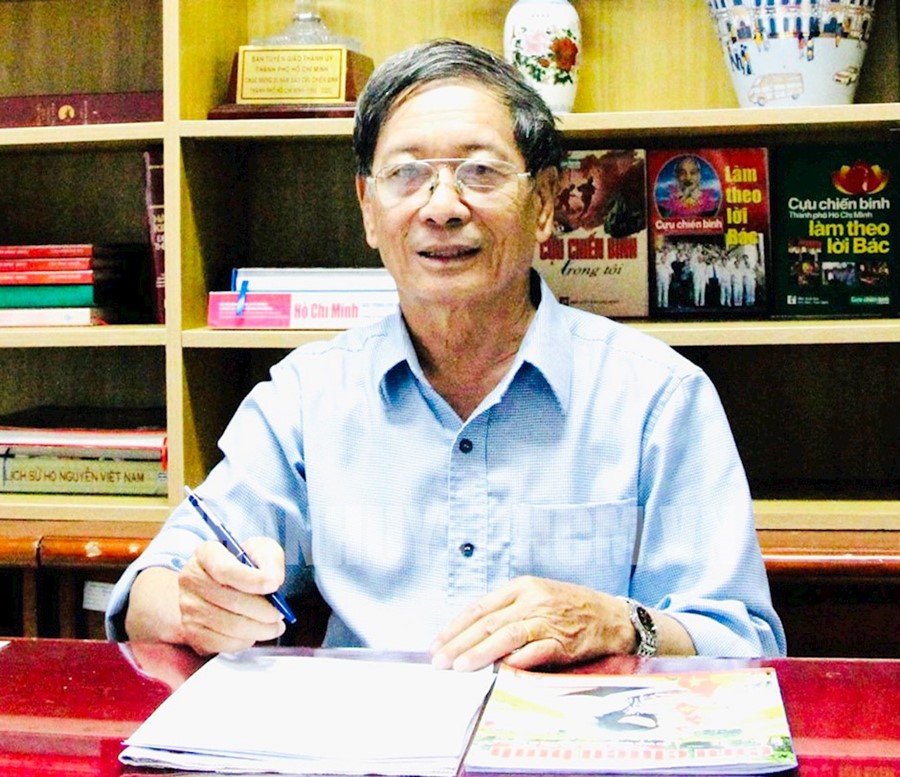 Thượng tá Lã Hữu Vĩnh, cán bộ Hội Cựu chiến binh TPHCM.