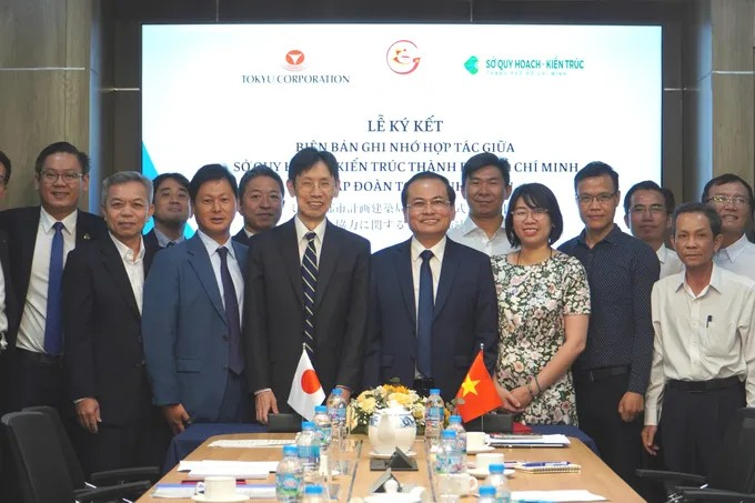 Lễ k&yacute; kết Bi&ecirc;n bản ghi nhớ hợp t&aacute;c giữa Sở QH-KT với Tập đo&agrave;n Tokyu, Nhật Bản. (Ảnh: SGGP)