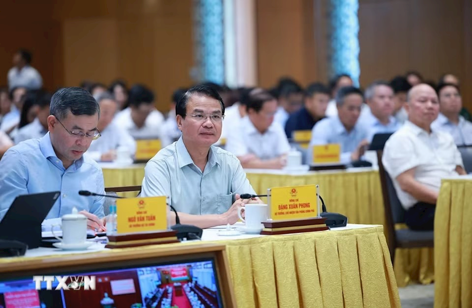 Các đại biểu tham dự Phiên họp chuyên đề về thúc đẩy phát triển khoa học, công nghệ, đổi mới sáng tạo. (Ảnh: Dương Giang/TTXVN)