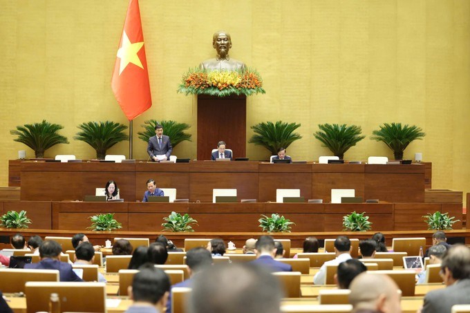 Phiên họp Quốc hội sáng 23/10. (Ảnh: SGGP)