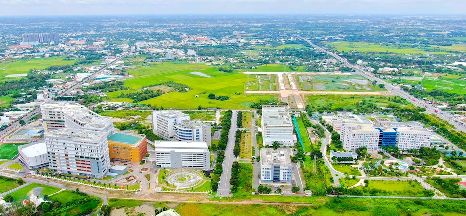 Toàn cảnh không gian xanh - sạch - đạt chuẩn quốc tế của Cụm Y tế Tân Kiên