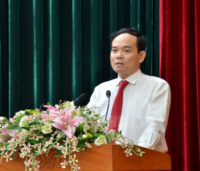 Phó Bí thư Thường trực Thành ủy TPHCM Trần Lưu Quang phát biểu tại hội nghị.
