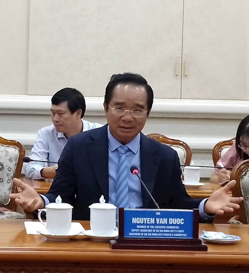 Chủ tịch UBND TPHCM Nguyễn Văn Được hoan nghênh định hướng phát triển của PepsiCo. Ảnh: SGGP