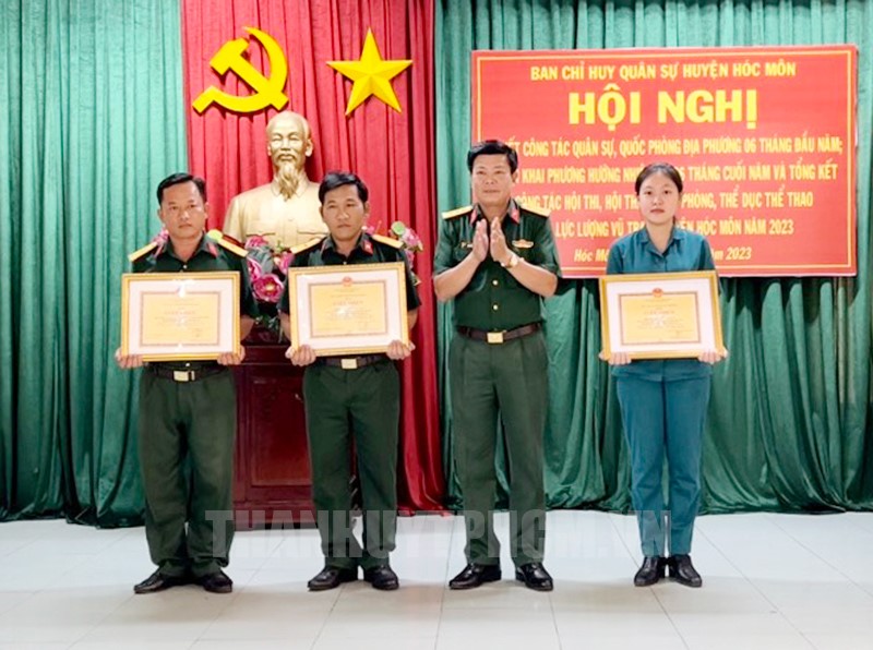 Ban Chỉ huy Quân sự Hóc Môn: Phối hợp chặt chẽ với công an huyện đảm ...