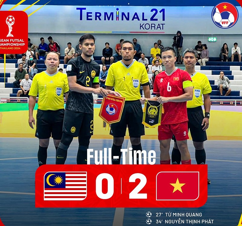 Đội tuyển futsal Việt Nam thắng trận thứ 2 tại giải vô địch Đông Nam Á 2024