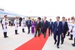Bộ trưởng Bộ Thông tin và Truyền thông Trương Minh Tuấn đón đoàn tại Sân bay Quốc tế Đà Nẵng, trưa 10/11/2017. (Nguồn: TTXVN)
