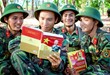 Các chiến sĩ lực lượng vũ trang Thành phố Hồ Chí Minh đọc sách nghiên cứu, tìm hiểu, về tư tưởng, đạo đức, phong cách Chủ tịch Hồ Chí Minh. 