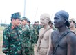 Trung tướng Trần Hoài Trung, Bí thư Đảng ủy, Chính ủy Quân khu động viên các chiến sĩ đặc công Tiểu đoàn 60 hoàn thành nhiệm vụ trong diễn tập chiến thuật có bắn đạn thật của Quân khu năm 2023.