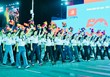 Khối Công nhân lao động diễu hành qua lễ đài