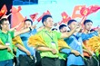 Khối Nông dân diễu hành qua lễ đài