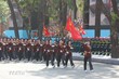 Khối nữ dân quân tham gia Tổng duyệt. (Ảnh: TTXVN)