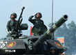 Binh chủng Tăng thiết giáp trình diễn tại lễ hợp luyện. (Ảnh: TTXVN)