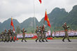 Buổi hợp luyện còn có các khối cờ Đảng-cờ Tổ quốc, các lượng lượng Lục quân, Hải quân, Phòng không-Không quân, Biên phòng, Cảnh sát biển, Thông tin liên lạc... (Ảnh: Vietnam+)