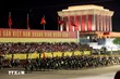 Khối Cảnh sát cơ động Kỵ binh diễu binh trên Quảng trường Ba Đình. (Ảnh: TTXVN)