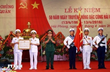 Trung tướng Lê Chiêm, Ủy viên Trung ương Đảng, Thứ trưởng Bộ Quốc phòng trao Huân chương Bảo vệ Tổ quốc hạng Nhất cho lực lượng Đặc công Hải quân, tại Lễ kỷ niệm 50 năm Ngày truyền thống (13/4/1966-13/4/2016), sáng 12/4/2016. (Ảnh: Lâm Khánh/TTXVN)