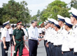 Sáng 20/11/2025, tại Đặc khu Phú Quốc, tỉnh An Giang, Tổng Bí thư Tô Lâm, Bí thư Quân uỷ Trung ương cùng đoàn công tác Trung ương đến thăm, làm việc với Bộ Tư lệnh Vùng 5 Hải quân. (Ảnh: Thống Nhất/TTXVN)